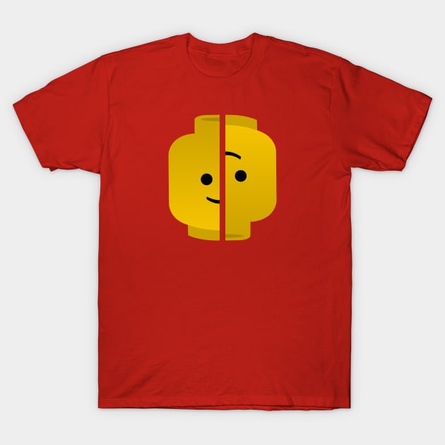 Lego head Upside down T-Shirt by ShockDesign